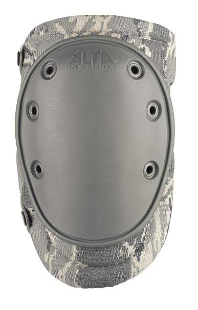 ALTA 50453.17 AltaFLEX Gel Insert Heavy Duty Knee Protector Pad, ABU Cordura Nylon Fabric, AltaLOK Fastening, Flexible Cap, Long, Foliage Green