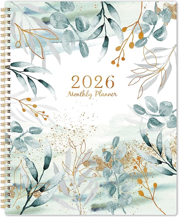 2026 Monthly Planner - 2026 Planner from January 2026- December 2026, 2026 Monthly Planner 8.5"x 11", with Tabs, Double Back Pocket, Large Blocks