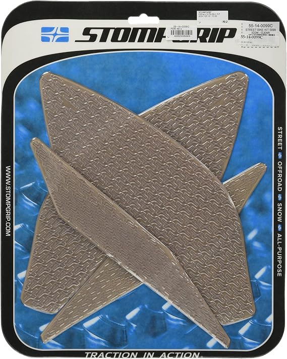 STOMPGRIP Icon Tank Grips (CLEAR) for 15-23 YAMAHA YZF-R1