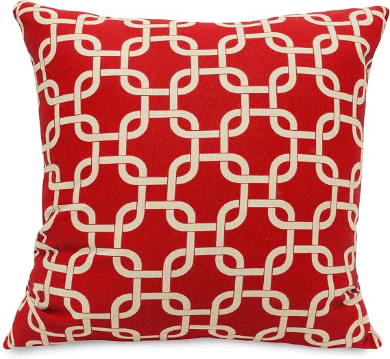 Majestic Home Goods Red Links Pillow, Large