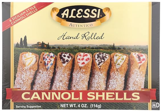 Alessi Cannoli Shells Lrge, 4 Oz (Pack of 12)