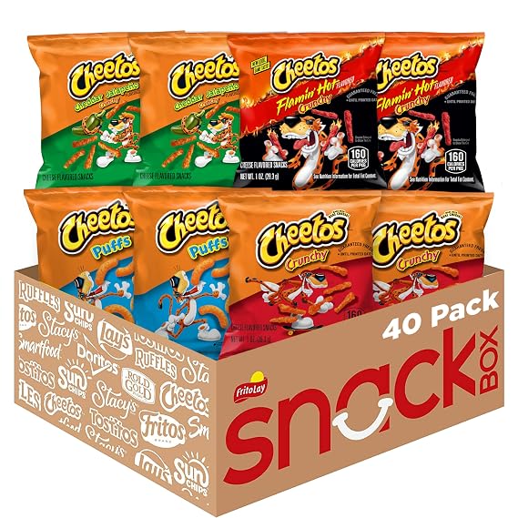 Cheetos Cheese Flavored Snacks Variety Pack, 40 Count