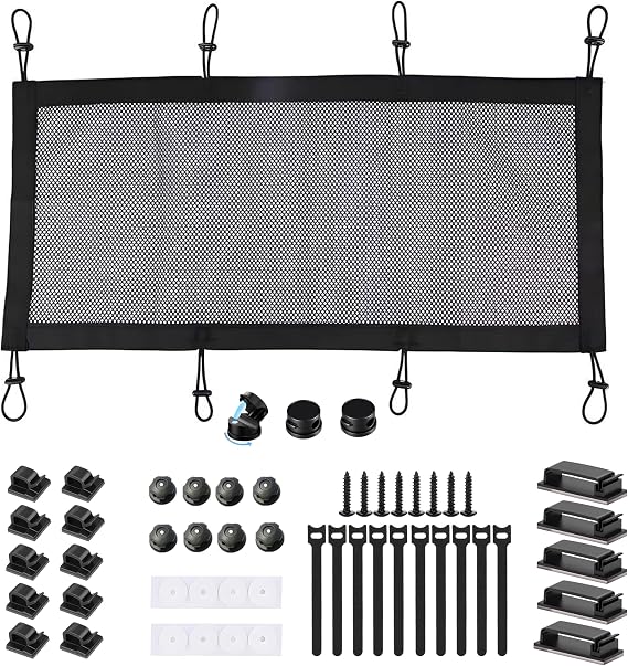 Under-desk cable management kit, 1 piece, 30cm wide x 70cm long, 4 types of cable organizers, flexible under-desk cable tray, durable cable concealment device, for storing wires and sockets.