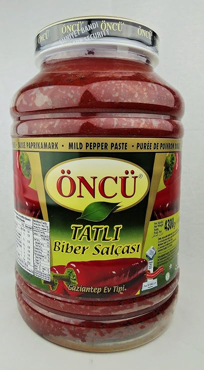 Oncu Traditional and Natural Pastes (Turkish) (Mild Pepper Paste, 4300 Gr / 9 Lb 7.36 OZ)
