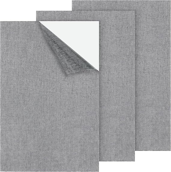 AHQiZFX 3Pcs Grey Canvas Repair Patch, 8×12 Inch Canvas Repair Tape, Waterproof Self-Adhesive Fabric Repair Patch for Tents, Boat Cover, Pop Up Canopy, Patio, Bags, Cover