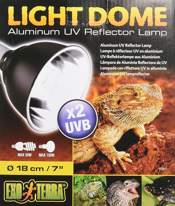Exo Terra Light Dome, 5.5 Inches | Aluminum UV Reflector Lamp for Reptile Terrariums