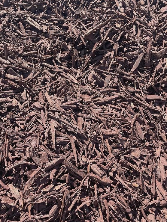 Mahogany Brown Wood Chip Mulch, 42 Quarts, Non-Toxic Dye, Pet Safe