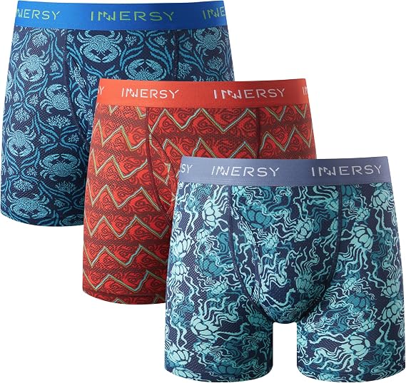 INNERSY Men's Mesh Underwear Quick Dry Boxer Briefs 3-Pack