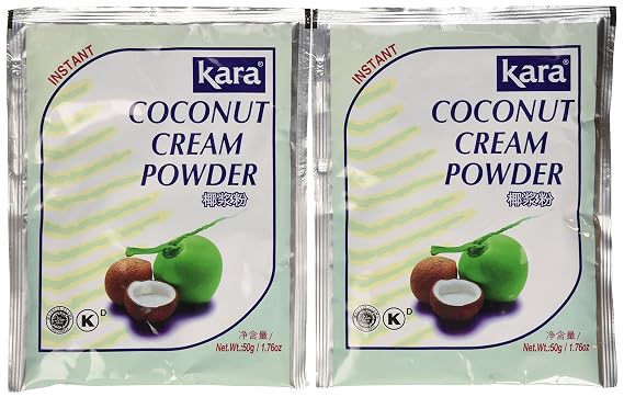 2 Packs Kara Coconut Cream Powder 1.76 Oz