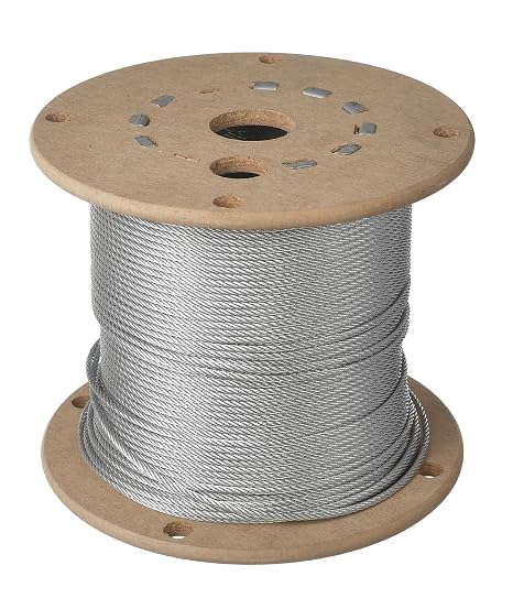 3/16 7x19 Stainless Steel Aircraft Wire Rope Cable T304 100' Reel