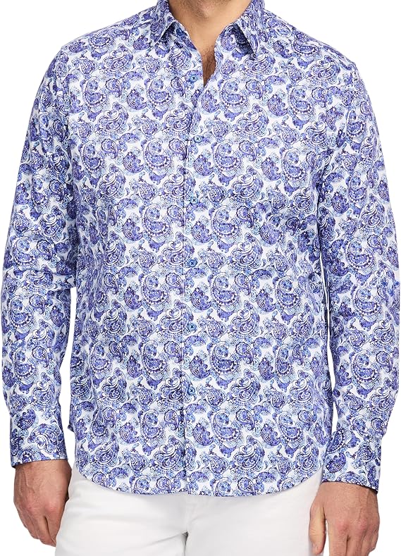 Robert Graham Men's Dorval Long Sleeve Button Down Woven Shirt