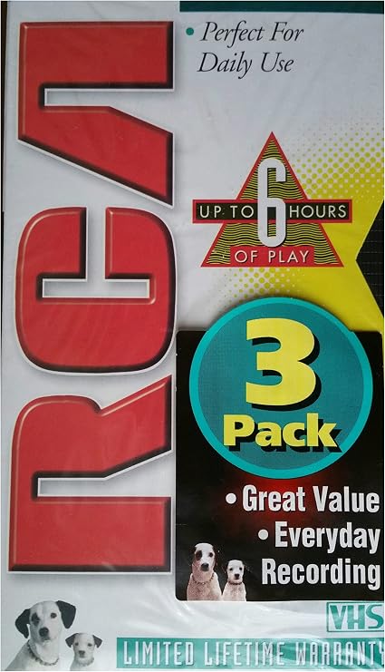 RCA T-120H VHS Video Cassette 120-Minutes (3-Pack) Blank Tapes Standard Grade by RCA