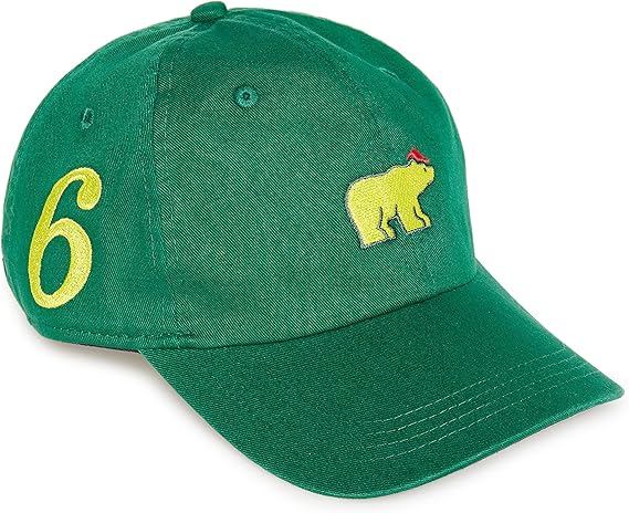 Jack Nicklaus Men's 100% Cotton Golf Hat, Green Masters Hat, One Size