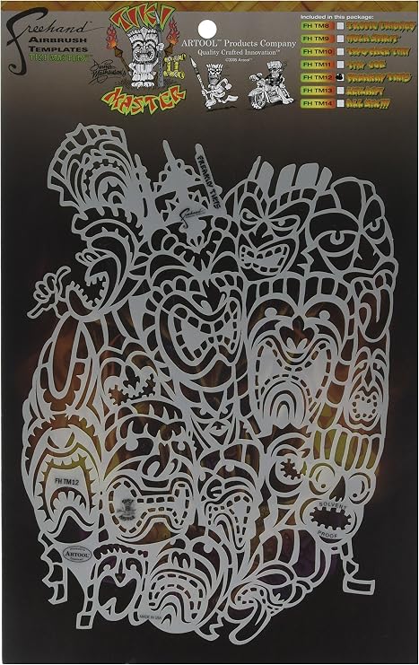 Artool Freehand Airbrush Templates, Tikki Master- Freakin' Tikis