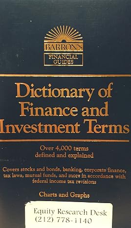 Dictionary Of Finance & Investment Terms