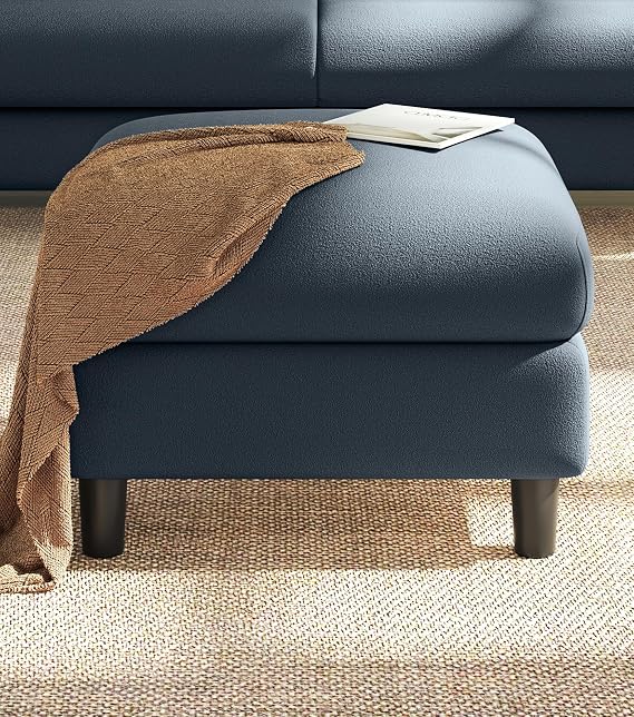 Welzona Teddy Storage Ottoman, 26.7"Large Living Room Ottoman, Coffee Table