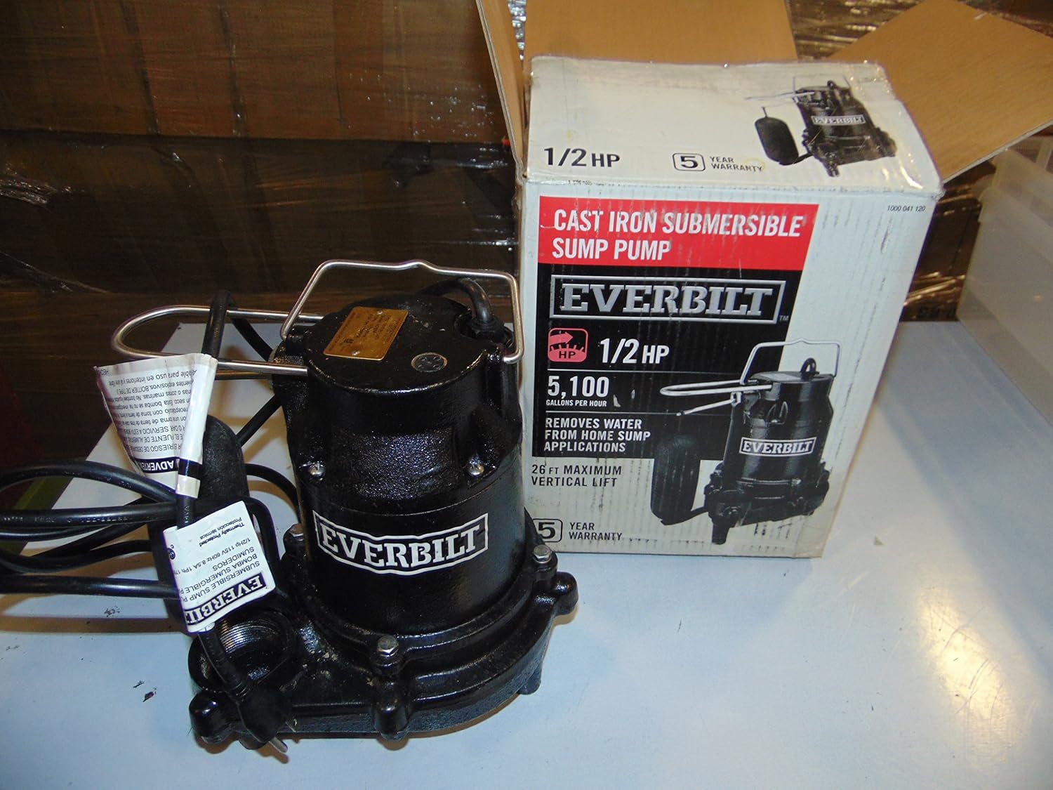 Everbilt 12 HP Cast Iron Sump Pump