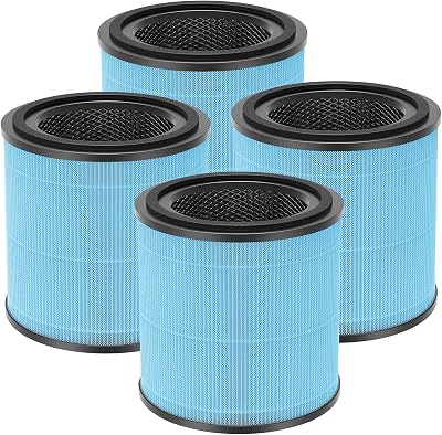 AP0601 Replacement Filters Compatible with AIRTOK Air Puri-fier, 4-in-1 Main Filters, High-Efficiency Activated Carbon Filter, AP0601-RF 4 Pack