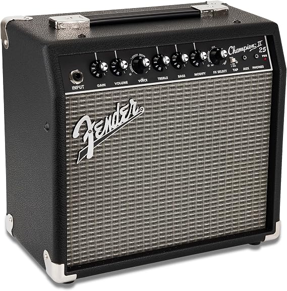 Fender Champion II 25 Watt Electric Guitar Combo Amp, Speaker, USB & Aux