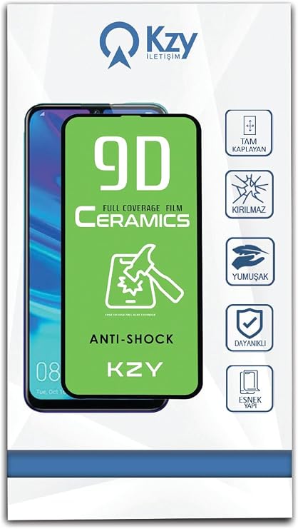 KZY İLETİŞİM Huawei P30 Lite ile uyumlu Tam Kaplayan Seramik Nano Esnek Ekran Koruyucu