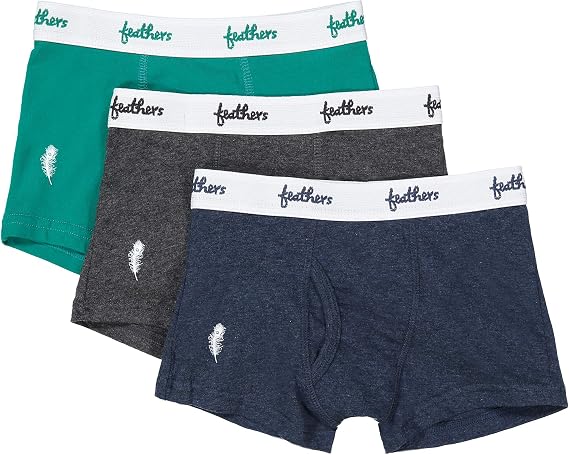 Feathers Boys Cotton Strech Tagless Boxer Briefs Underwear - (3/pack)