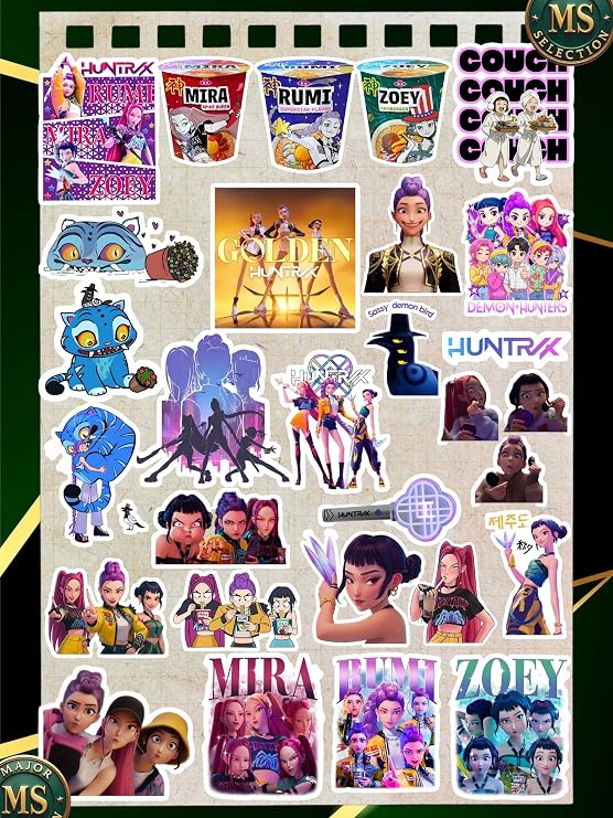 Kpop Demon Hunter Sticker Set -2– 27’li | 3-5 cm | Suya Dayanıklı, Araba–Laptop–Defter Etiketleri