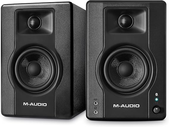 M-AUDIO BX4BT 4.5" Bluetooth Studio Monitors Pair | Wireless Bluetooth PC Speakers for Recording, Editing and Multimedia, Music Production Software Suite Included