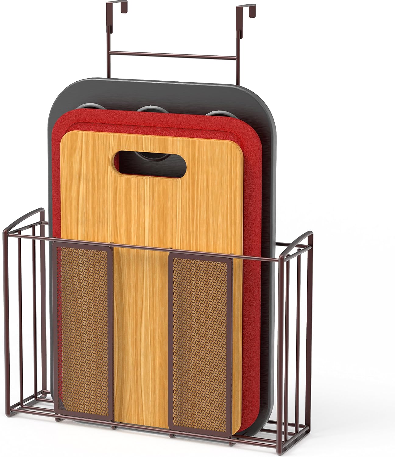 Simple Houseware Over Cabinet Door Organizer, Mesh Bronze