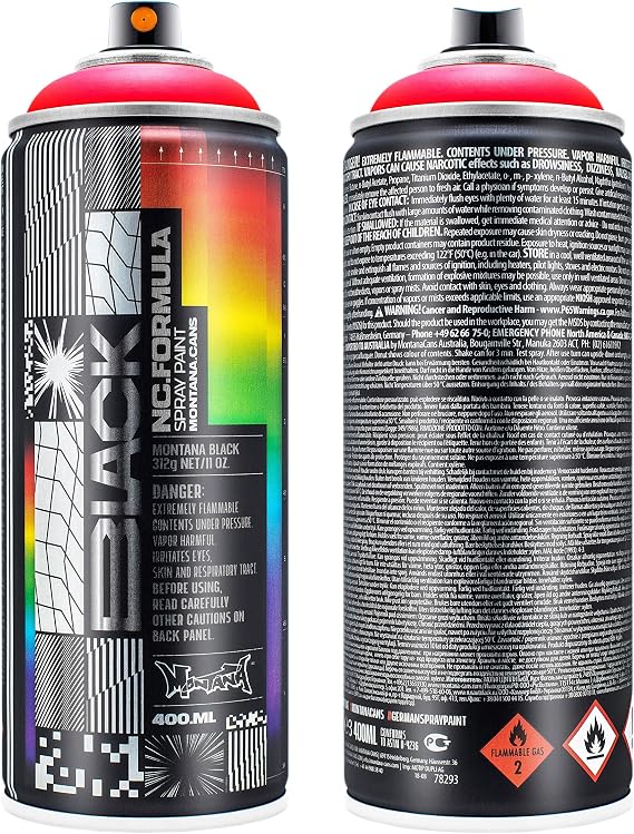 Montana Cans Montana Black 400ml Color, Felipe Pantone Spray Paint