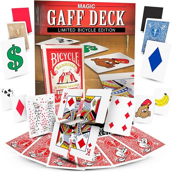 Magic Gaff Deck - Limited Edition Bicycle Cards - Card Tricks for All Ages