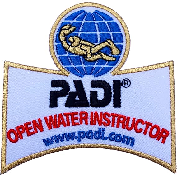Padi 1 PADI Open Water Scuba Instructor Emblem Square Scuba Diving Patch