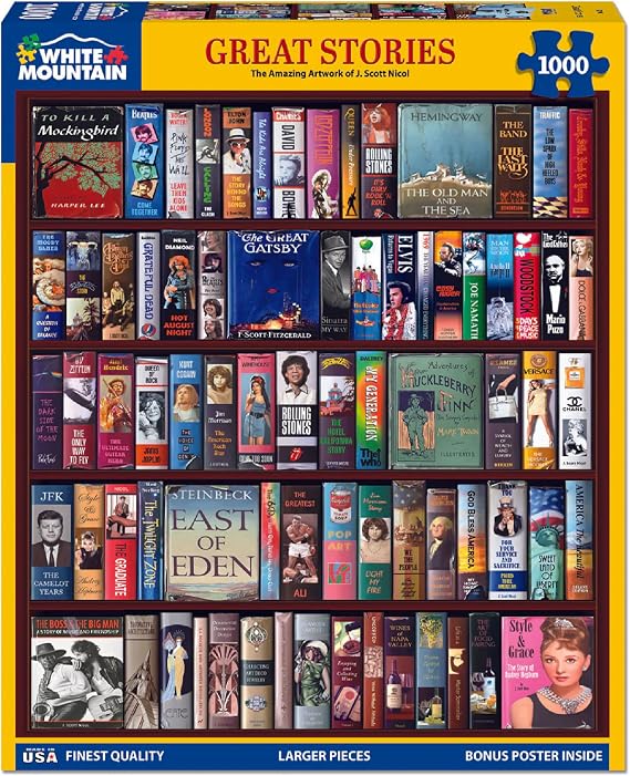 White Mountain 1000 Piece Jigsaw Puzzle Classic Literature, Great Stories