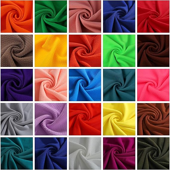 Liverpool Bullet Textured Fabric By the Yard 4 Way Stretch Solid - Yard Thick Knit Jersey Liverpool Fabric for Bows (Aqua)