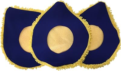 CHOMP! Microfiber Mop Refill Pack: 5 Minute CleanWalls 3-pak Yellow Reusable Washable Wall Washer, Ceiling Cleaner and Baseboard Duster - Dry Dust  Wet Wash Pads