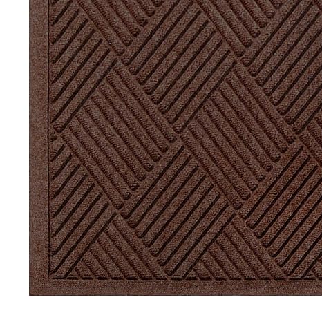 M+A Matting WaterHog Fashion Diamond-Pattern Commercial Grade Entrance Mat, Indoor/Outdoor Medium Brown Floor Mat 3' Length x 2' Width, Dark Brown