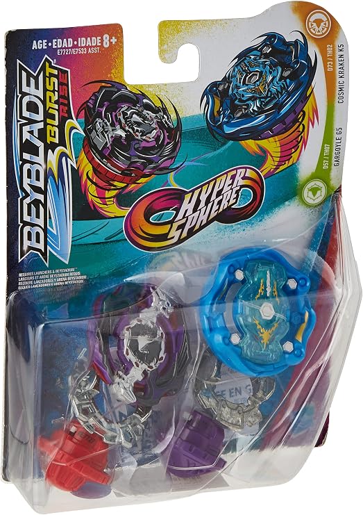 Hasbro Beyblade Burst Rise Hypersphere Dual Pack Cosmic Kraken K5 and Gargoyle G5