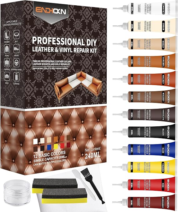 Leather Repair Kit Scratches Holes Wear Faux Leather Repair Kit
