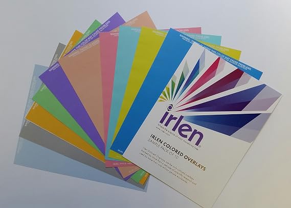 Colored Overlays for Reading - Sample Pack of 10 (1 of Each Color)