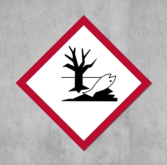 Hazardous to the aquatic environment coshh symbol Safety sign - 1.2mm Rigid plastic 200mm x 200mm
