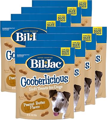 Bil-Jac 840235168607 Gooberlicious Peanut Butter Dog Treats 8 Pack, 10 Oz