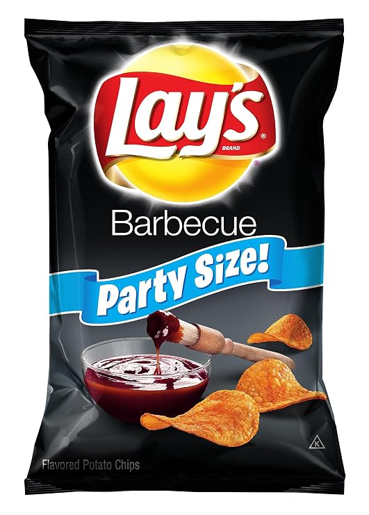 Lay's Potato Chips, Party Size Barbecue, 15.25 Ounce