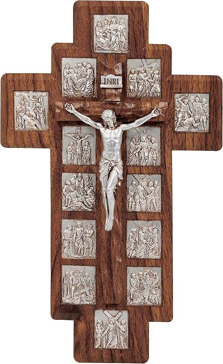 Joseph's Studio by Roman, Cross and Crucifix Collection, 14" H Stations of The Cross, Home Decor, Devout Gift, Prayerful Inspiration (8x1x14)