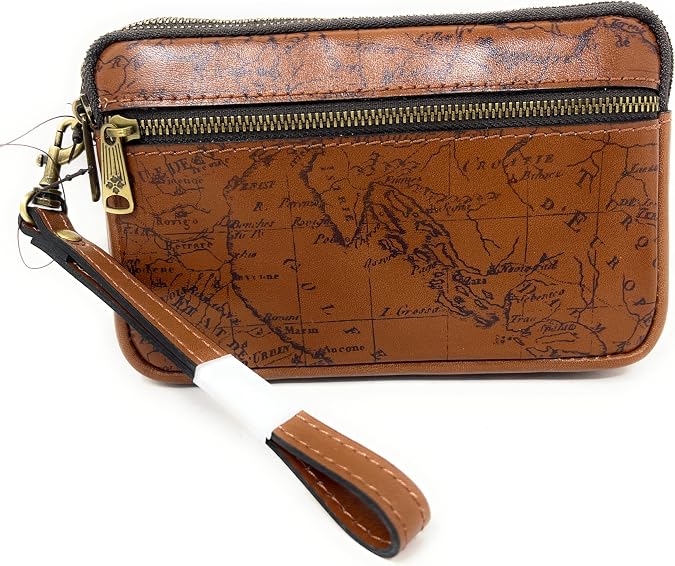 Patricia Nash Viani Leather Wristlet, Riot Rust