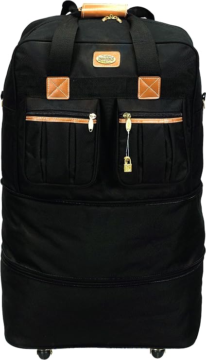 36" Rolling Wheeled Duffle Bag Spinner Suitcase Luggage Expandable