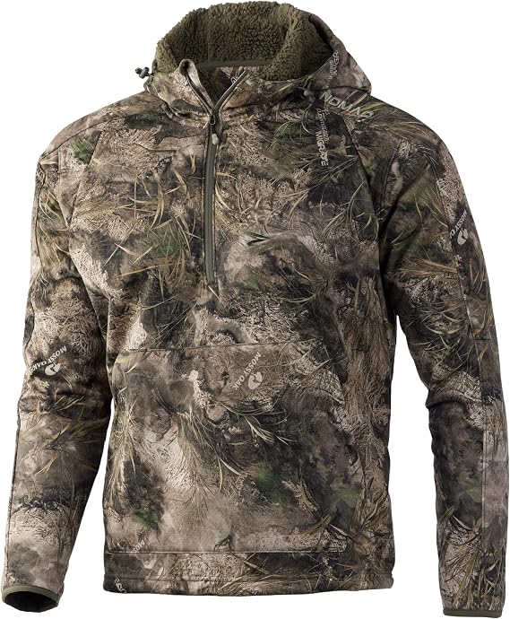 NOMAD mens Break Hoodie | Half Zip Hoodie W/Built in Neck Gaiter
