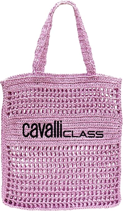 Cavalli Class PORTOFINO Light Purple Large Crochet Beach Shopper Bag