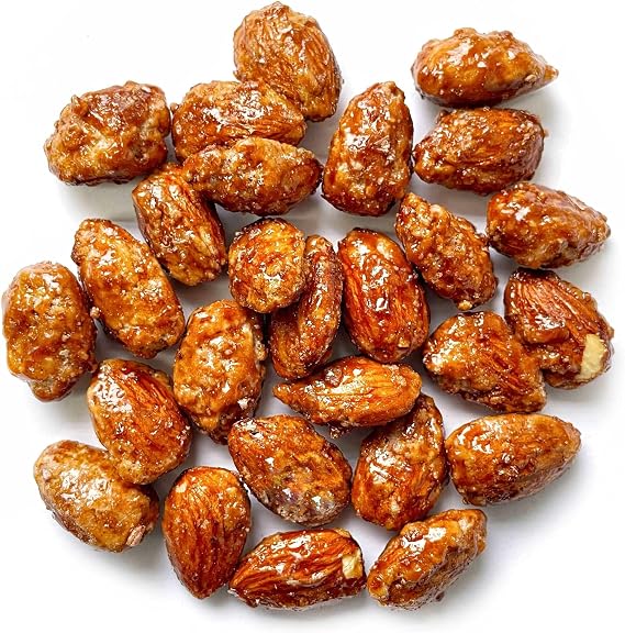 Nuts Pick Honey Roasted Almonds – Crunchy Sweet Whole Almonds with Honey Sugar Coating 500g