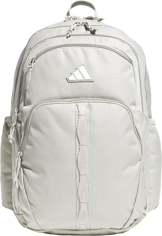 adidas Unisex Prime Backpack for Work Travel Bag for Men and Women with Padded Compartment for Laptop Backpack Bag (1 Piece) Alumina Beige/White One Size Prime Backpack for Work