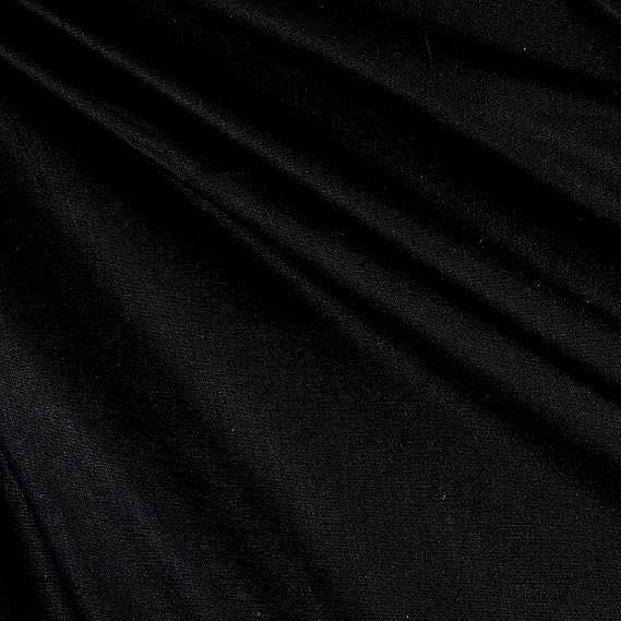 Rayon Linen Blend Black, Fabric by the Yard