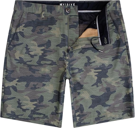 Visive Mens Shorts 7/9 Inch Hybrid Golf Short Premium Quick Dry Stretch Board Shorts